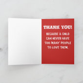 自然現象の養育関係のお母さん-個人化して下さい サンキューカード (内部)