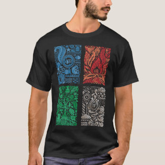 自然界の四大元素 ビンテージ Tシャツ