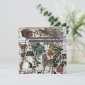 自然疑問に思フラットグリーティングカード (スタンド正面)