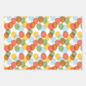 自然疑問に思混合パターン誕生日 ラッピングペーパーシート (正面2)