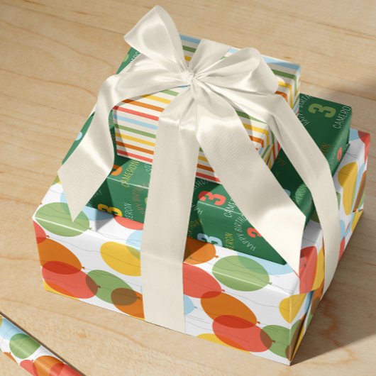 自然疑問に思混合パターン誕生日 ラッピングペーパーシート