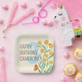 自然疑問に思生誕生会 ペーパープレート (パーティー)