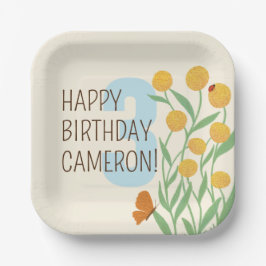 自然疑問に思生誕生会 ペーパープレート