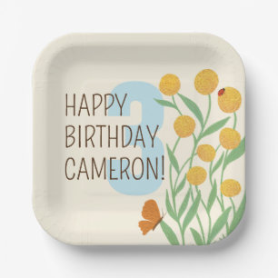 自然疑問に思生誕生会 ペーパープレート