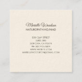 自然病性医師曼荼羅 |クリーム スクエア名刺 (裏面)