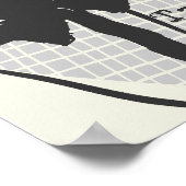 自然白黒抽象芸術アート ポスター (角)