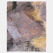 自然石の岩石彫刻 フリースブランケット (正面)