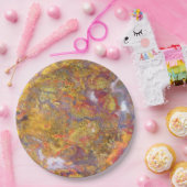 自然石像本物の色,パターン ペーパープレート (パーティー)