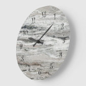 自然石大理石のルック ラージ壁時計 (傾斜)