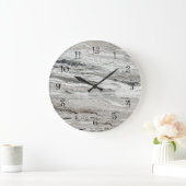 自然石大理石のルック ラージ壁時計 (ホーム)
