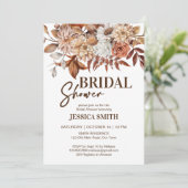 自然砂漠茶ボホの花ブライダルシャワー 招待状 (スタンド正面)