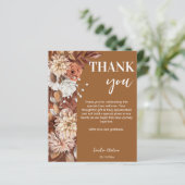 自然砂漠褐色のボホ花サンキューカード (スタンド正面)