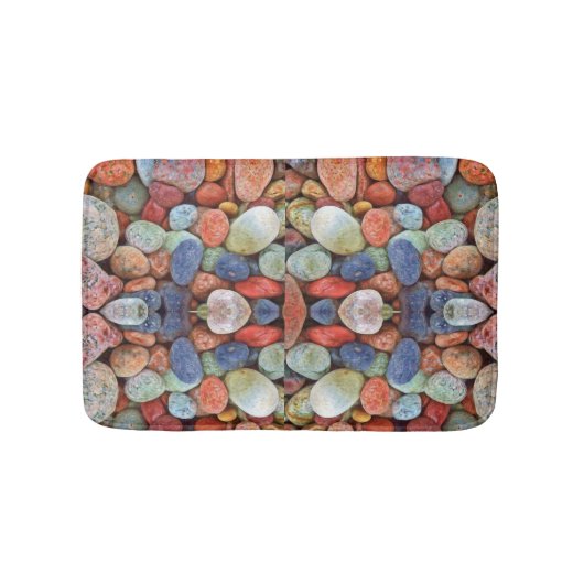 自然禅カラフル小石 バスマット (正面)