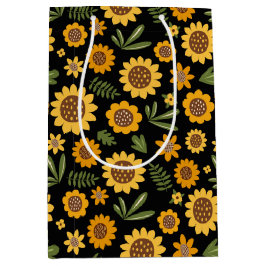 自然秋ひまわり ミディアムペーパーバッグ