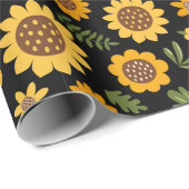 自然秋ひまわり ラッピングペーパー (ロールコーナー)