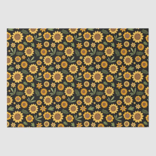 自然秋ひまわり 薄葉紙 (正面)