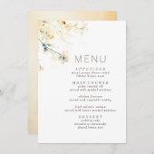 自然秋シェードエレガントウェディングメニュー メニュー (正面/裏面)