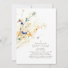 自然秋花のエレガント洗礼 招待状