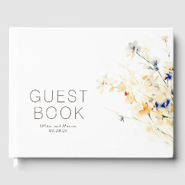 自然秋花ミニマル結婚リスト ゲストブック