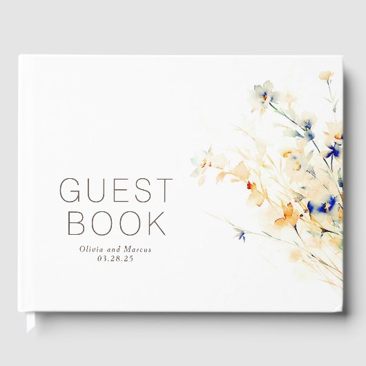 自然秋花ミニマル結婚リスト ゲストブック (正面)