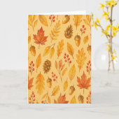 自然秋 カード (黄色い花)