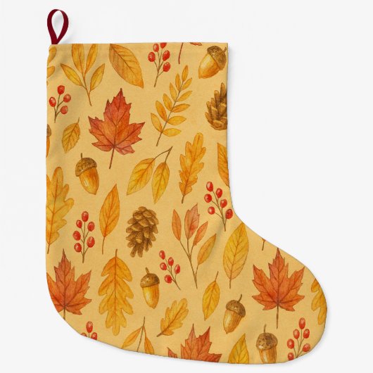 自然秋 ラージクリスマスストッキング (正面)