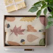 自然紅葉とアコーンのベージュ 薄葉紙 (ギフト)