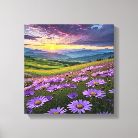 自然素晴らしの心地良い音の景色 キャンバスプリント (正面)