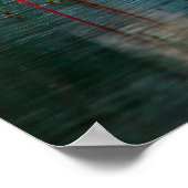 自然素晴らし生息地にフラミンゴの群れ。気質 ポスター (角)