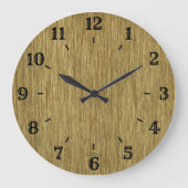自然素朴な粒状の木時計 ラージ壁時計 (正面)