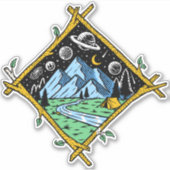 自然素朴キャンピングザスターズ シール (正面)