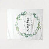 自然素朴グリーンベイビーシャワー背景 タペストリー (正面(横))