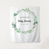 自然素朴グリーンベイビーシャワー背景 タペストリー (正面)