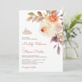 自然素朴フローラ結婚ブーケ 招待状 (スタンド正面)