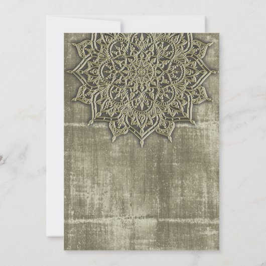 自然素朴丹曼荼羅ミニマル結婚の 招待状 (裏面)