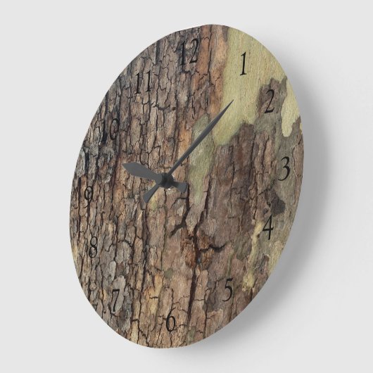 自然素朴動揺して樹木樹樹林樹 ラージ壁時計 (傾斜)