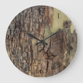 自然素朴動揺して樹木樹樹林樹 ラージ壁時計 (正面)