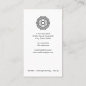 自然素朴曼荼羅宇宙のシンボル 名刺 (裏面)