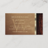 自然素朴樹皮粒穀物金ゴールドモノグラ縁どム 名刺 (裏面)