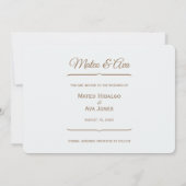 自然結婚の茶色は日付の馬を保存 セーブザデート (裏面)