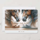 自然結婚の茶色は日付の馬を保存 セーブザデート (正面)