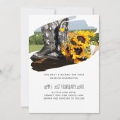 自然結婚をテーマにしたビーズカントリー側招待状 (正面)