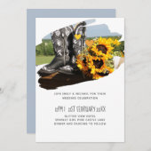 自然結婚をテーマにしたビーズカントリー側招待状 (正面/裏面)