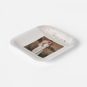 自然結婚ウマの写真の追加カスタム ペーパープレート (傾斜あり)