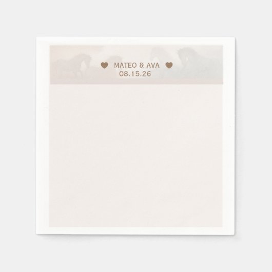 自然結婚ウマカスタムズ スタンダードカクテルナプキン (正面)