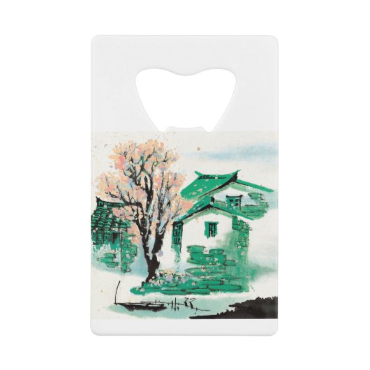 自然絵を描ズヴィレッジ クレジットカード栓抜き (正面)