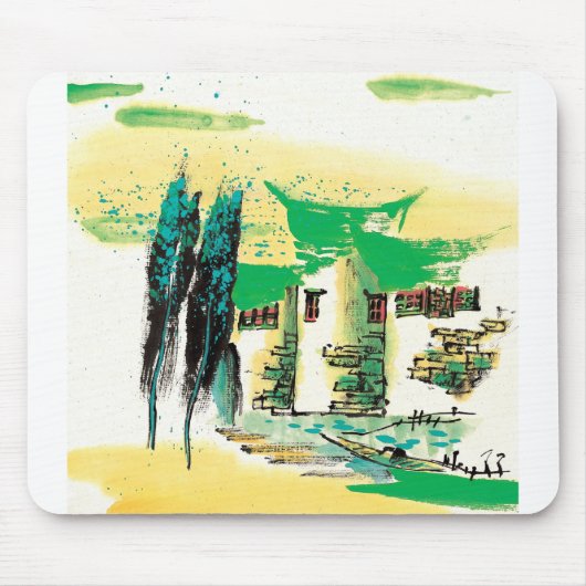 自然絵を描プレミア マウスパッド (正面)