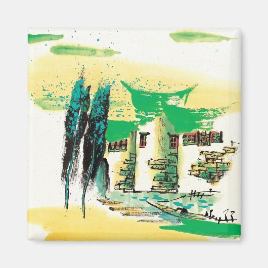 自然絵を描プレミア マグネット (正面)