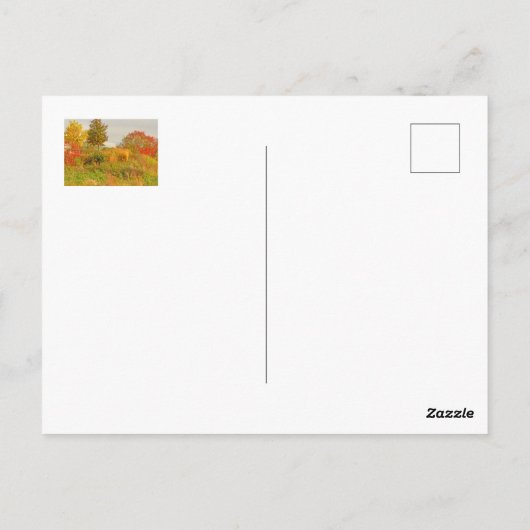 自然絵を描ミシガン/秋カラー葉書 ポストカード (裏面)