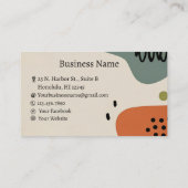 自然絵を描モダン抽象芸術 名刺 (裏面)